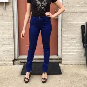 Waxy Royal blue skinny pants